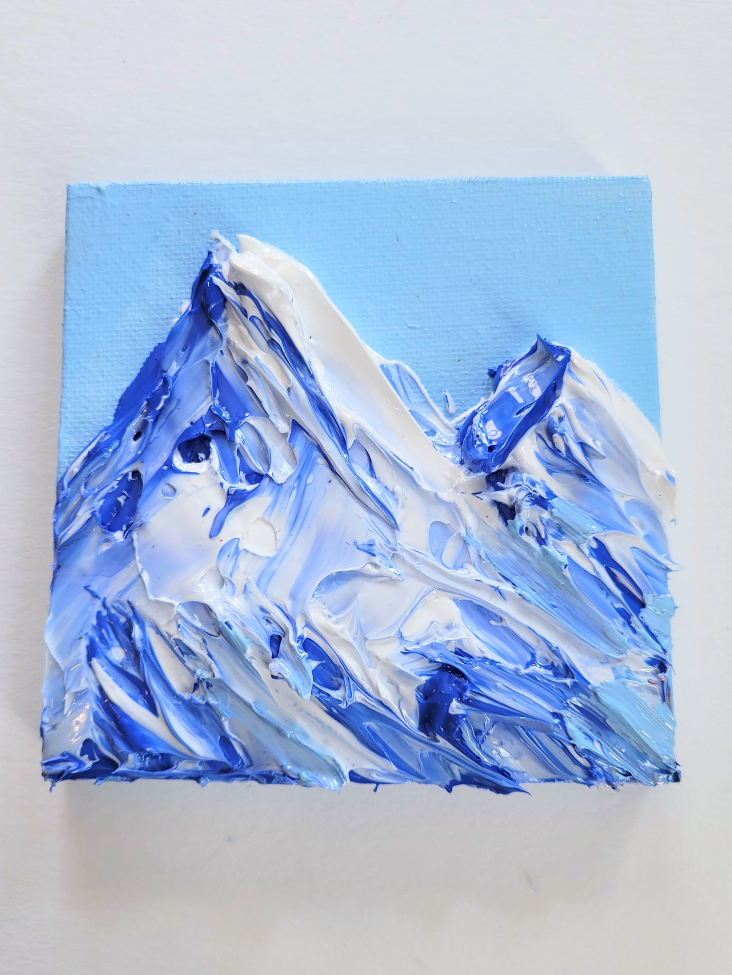 Mini Sculpted Painting-Snow Caps