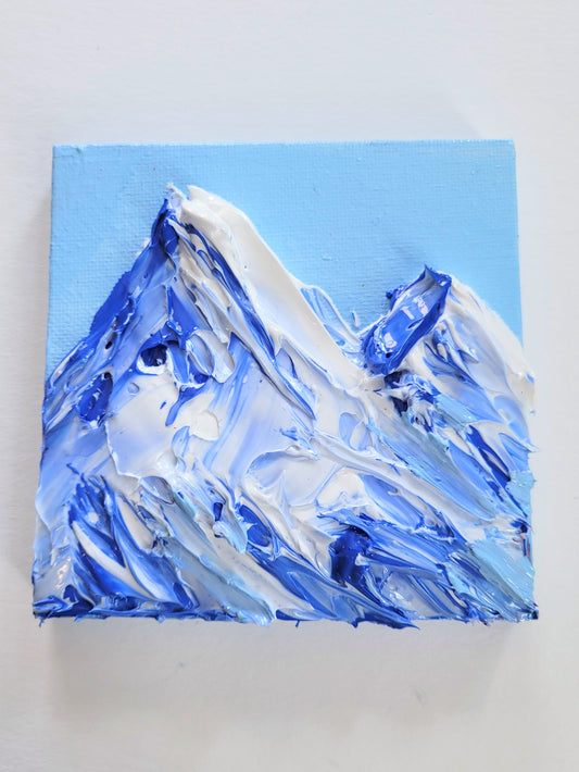 Mini Sculpted Painting-Snow Caps